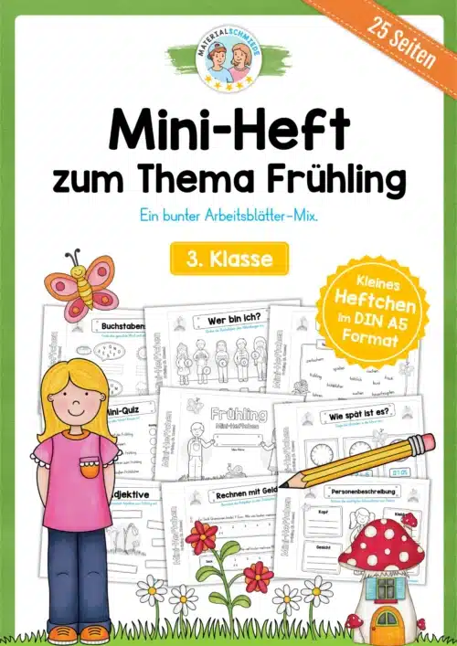 Mini-Heft: Frühling - 3. Klasse (25 Arbeitsblätter)