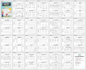 Mini-Heft: Frühling – 3. Klasse (25 Arbeitsblätter) – Überblick