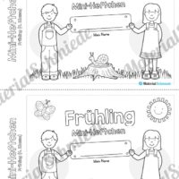 Mini-Heft: Frühling für die 4. Klasse (Deckblatt)