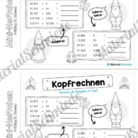 Mini-Heft: Frühling für die 4. Klasse (Kopfrechnen)