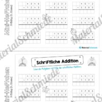 Mini-Heft: Frühling für die 4. Klasse (Schriftliche Addition)