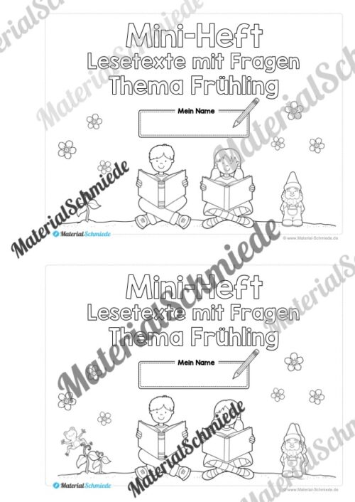 Mini-Heft: Lesetexte Frühling (1. & 2. Klasse) - Arbeitsblatt 01