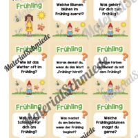 Plauderkarten: Thema Frühling (Lesespiel) - Arbeitsblatt 01