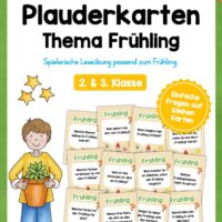 Plauderkarten: Thema Frühling (Lesespiel)