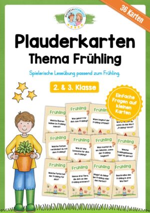 Plauderkarten: Thema Frühling (Lesespiel)
