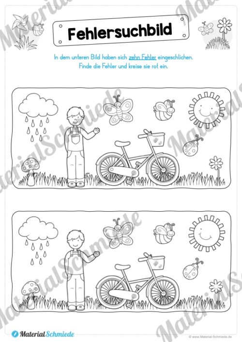 Rätsel-Arbeitsblätter zum Frühling (Vorschau 06)