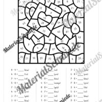 8 Rechenmalblätter Frühling: Kleines 1x1 (Vorschau 01)