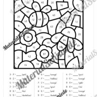 8 Rechenmalblätter zum Frühling im Zahlenraum bis 1.000 (Vorschau 05)