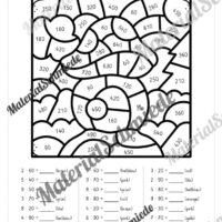 8 Rechenmalblätter zum Frühling im Zahlenraum bis 1.000 (Vorschau 06)