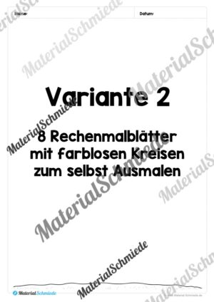 8 Rechenmalblätter zum Frühling im Zahlenraum bis 20 (Vorschau 05)