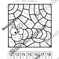 8 Rechenmalblätter zum Frühling im Zahlenraum bis 20 (Vorschau 13)