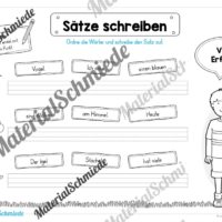 Erste Sätze schreiben: Schüttelsätze Frühling (Vorschau 02)