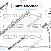 Erste Sätze schreiben: Schüttelsätze Frühling (Vorschau 04)