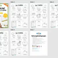 Steckbrief zum Frühling für Grundschüler (mit 5 Motive) - Überblick