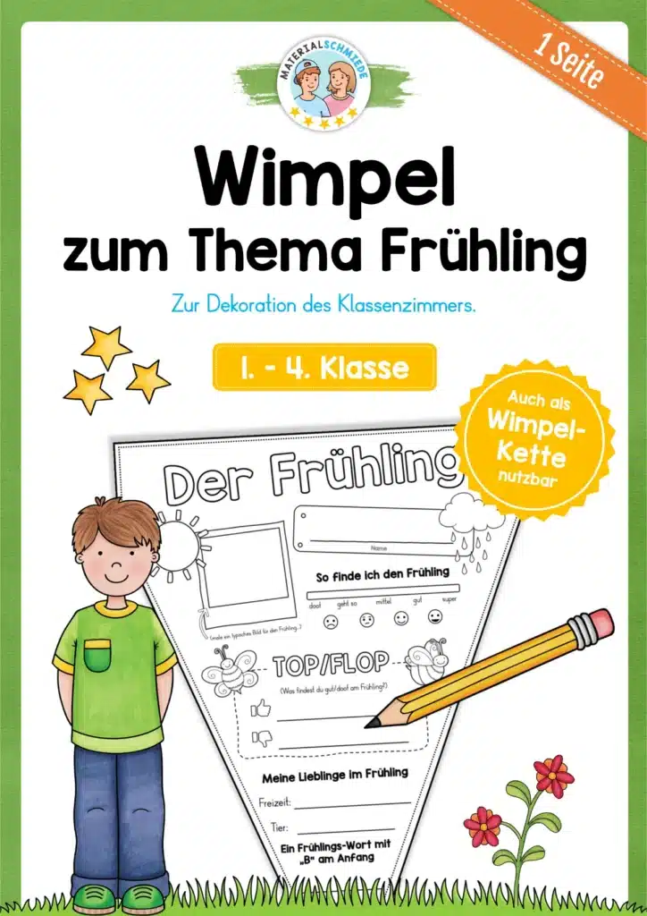 Frühling: Wimpel / Wimpelkette