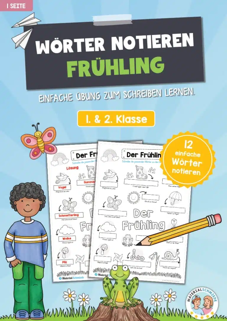 Wörter zum Frühling notieren
