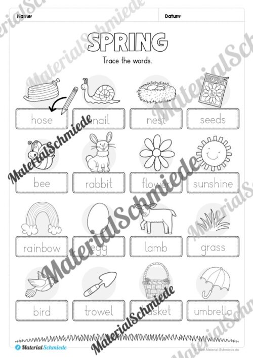 Englisch: Workbook Spring (23 Arbeitsblätter) - Arbeitsblatt 04