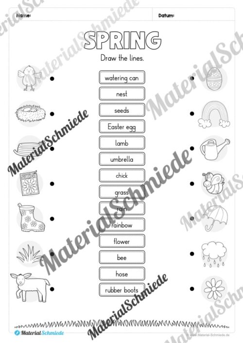 Englisch: Workbook Spring (23 Arbeitsblätter) - Arbeitsblatt 06