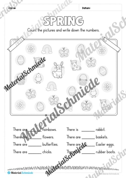 Englisch: Workbook Spring (23 Arbeitsblätter) - Arbeitsblatt 17