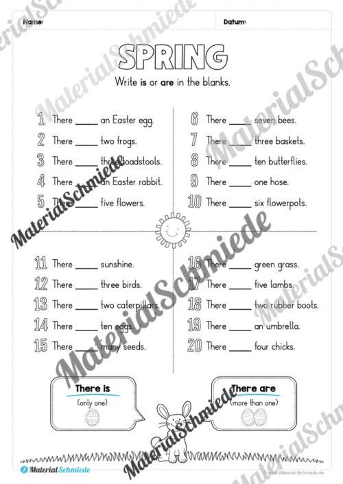 Englisch: Workbook Spring (23 Arbeitsblätter) - Arbeitsblatt 18