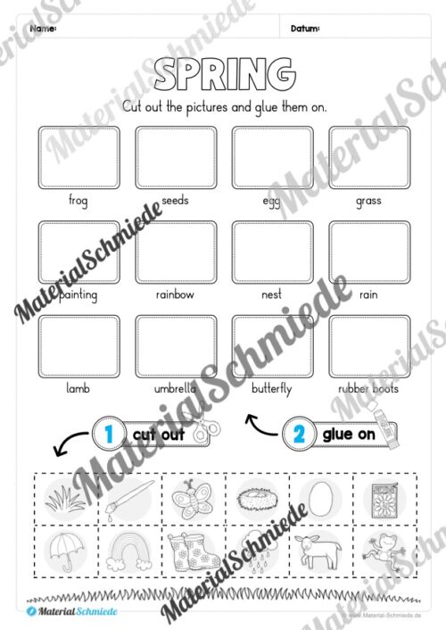 Englisch: Workbook Spring (23 Arbeitsblätter) - Arbeitsblatt 22