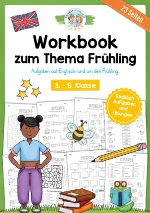 Arbeitsheft Frühling/Spring auf Englisch (23 Arbeitsblätter)