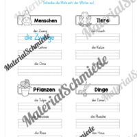 Arbeitsheft Wortarten - Thema Frühling (20 Arbeitsblätter) - Arbeitsblatt 05