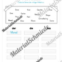 Arbeitsheft Wortarten - Thema Frühling (20 Arbeitsblätter) - Arbeitsblatt 07