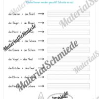 Arbeitsheft Wortarten - Thema Frühling (20 Arbeitsblätter) - Arbeitsblatt 09
