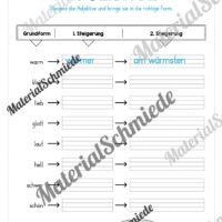 Arbeitsheft Wortarten - Thema Frühling (20 Arbeitsblätter) - Arbeitsblatt 11