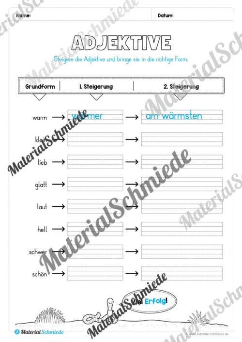 Arbeitsheft Wortarten - Thema Frühling (20 Arbeitsblätter) - Arbeitsblatt 11