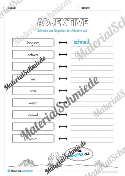 Arbeitsheft Wortarten - Thema Frühling (20 Arbeitsblätter) - Arbeitsblatt 12