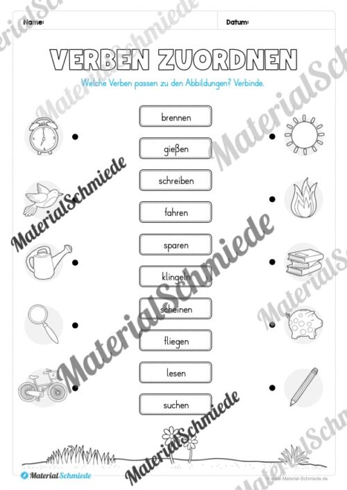 Arbeitsheft Wortarten - Thema Frühling (20 Arbeitsblätter) - Arbeitsblatt 14