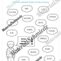 Arbeitsheft Wortarten - Thema Frühling (20 Arbeitsblätter) - Arbeitsblatt 20
