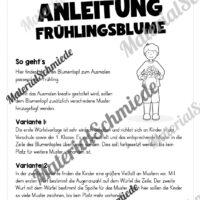 Ausmalbild: Frühlingsblume mit Mustern (Arbeitsblatt 01)