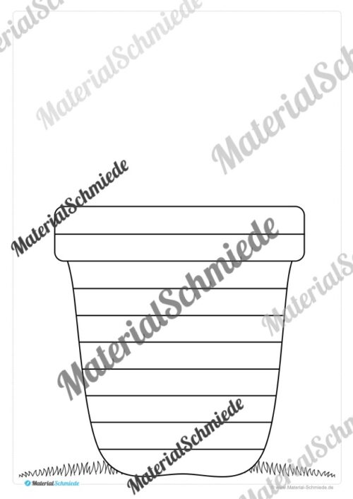 Ausmalbild: Frühlingsblume mit Mustern (Arbeitsblatt 05)