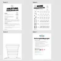 Ausmalbild: Frühlingsblume mit Mustern (Überblick)