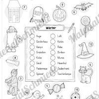 16 Abbildungen zu Halloween zuordnen (Vorschau)