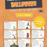 Abschreibkarten: Thema Halloween (12 Karten)