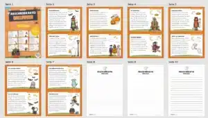 Abschreibkarten: Thema Halloween (12 Karten) – Überblick