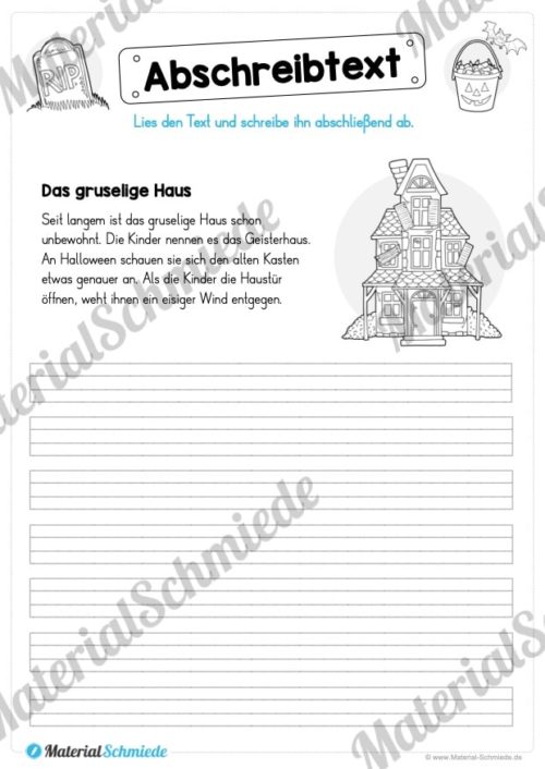 10 Abschreibtexte zu Halloween (Vorschau 03)