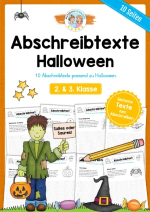10 Abschreibtexte: Thema Halloween (2. & 3. Klasse)