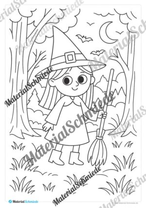 Kostenlose Ausmalbilder zu Halloween (Arbeitsblatt 01)