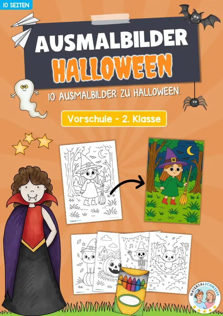 Kostenlose Ausmalbilder zu Halloween