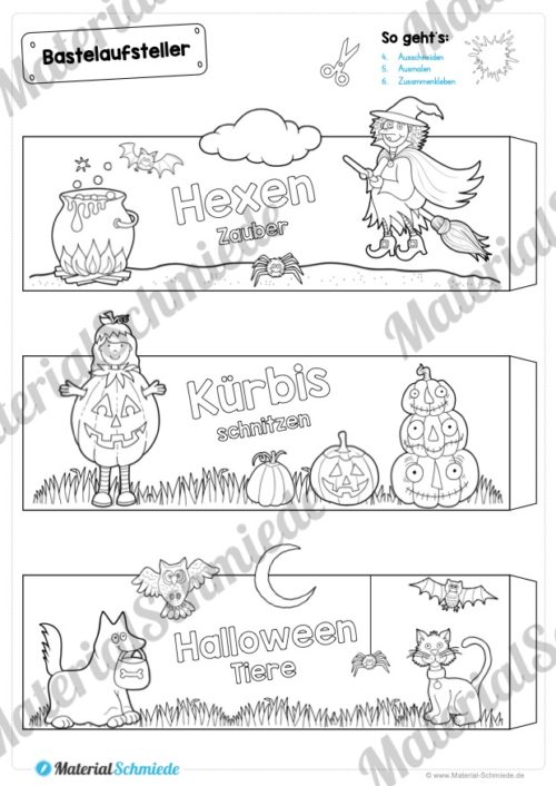 6 Bastelaufsteller zu Halloween (Vorschau 02)