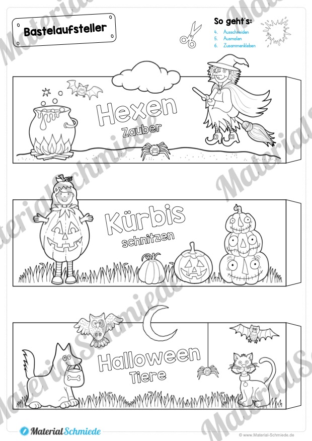 6 Bastelaufsteller zu Halloween (Vorschau 02)