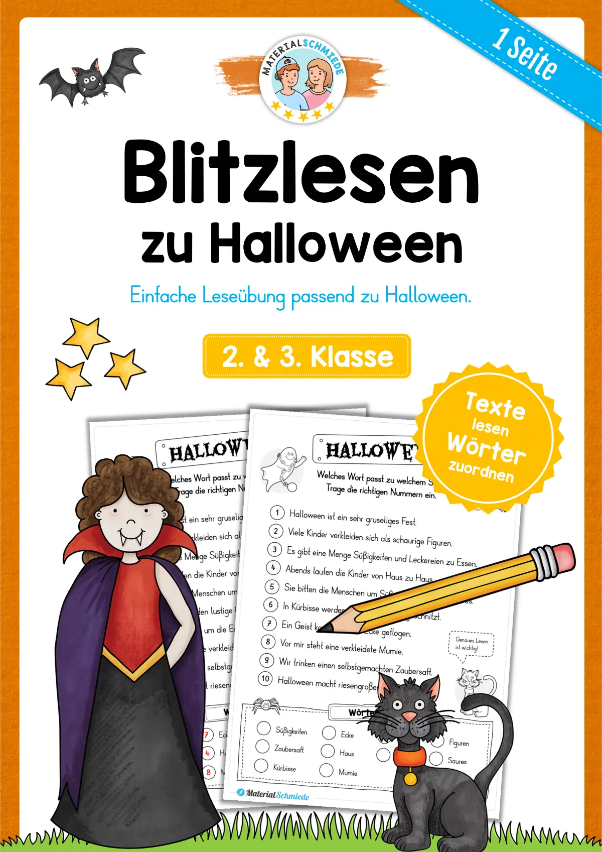 Blitzlesen Halloween (2. & 3. Klasse)