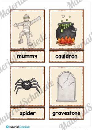 20 englische Flash-Cards zu Halloween (Vorschau 02)