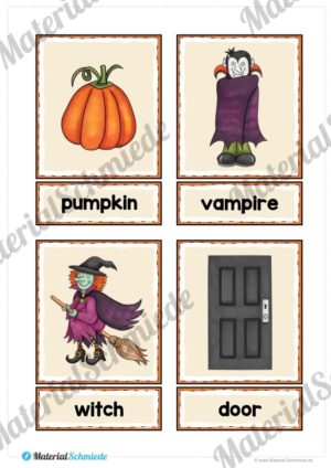 20 englische Flash-Cards zu Halloween (Vorschau 03)