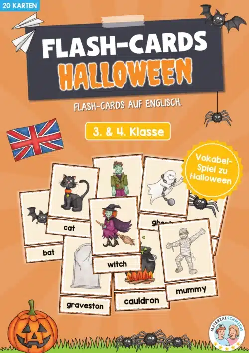 20 Flash-Cards zu Halloween (Englisch)